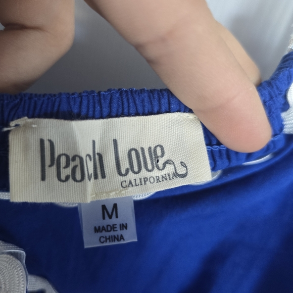 Peach Love California Blue Dress M - Picture 6 of 7